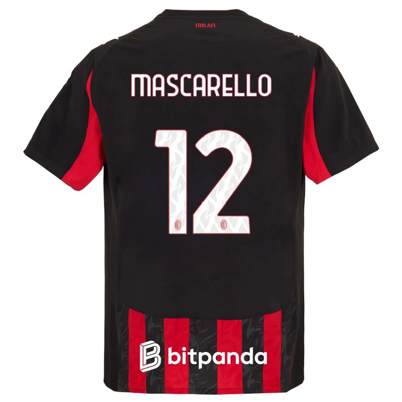 Danxen Men Marta Mascarello #12 Red Black Home Jersey 2025/26 T-Shirt