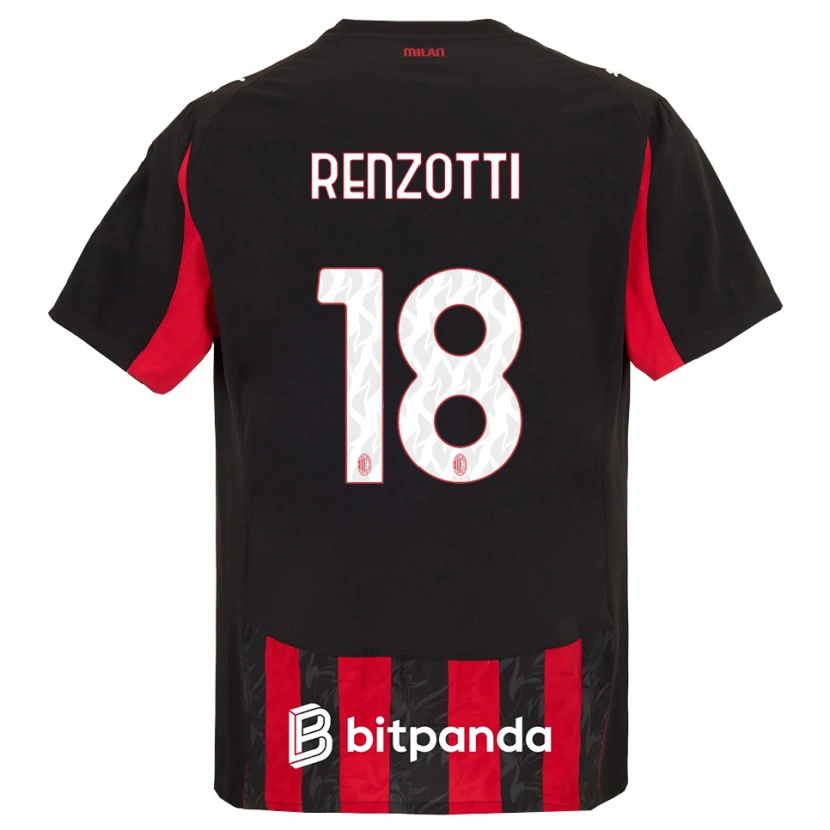 Danxen Men Monica Renzotti #18 Red Black Home Jersey 2025/26 T-Shirt