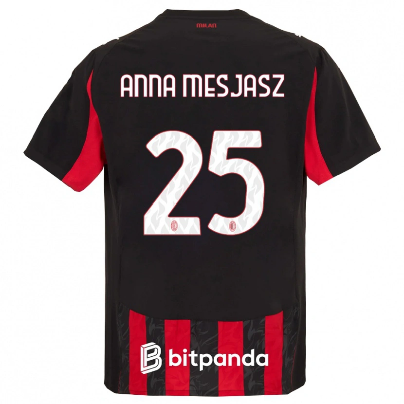 Danxen Men Małgorzata Anna Mesjasz #25 Red Black Home Jersey 2025/26 T-Shirt