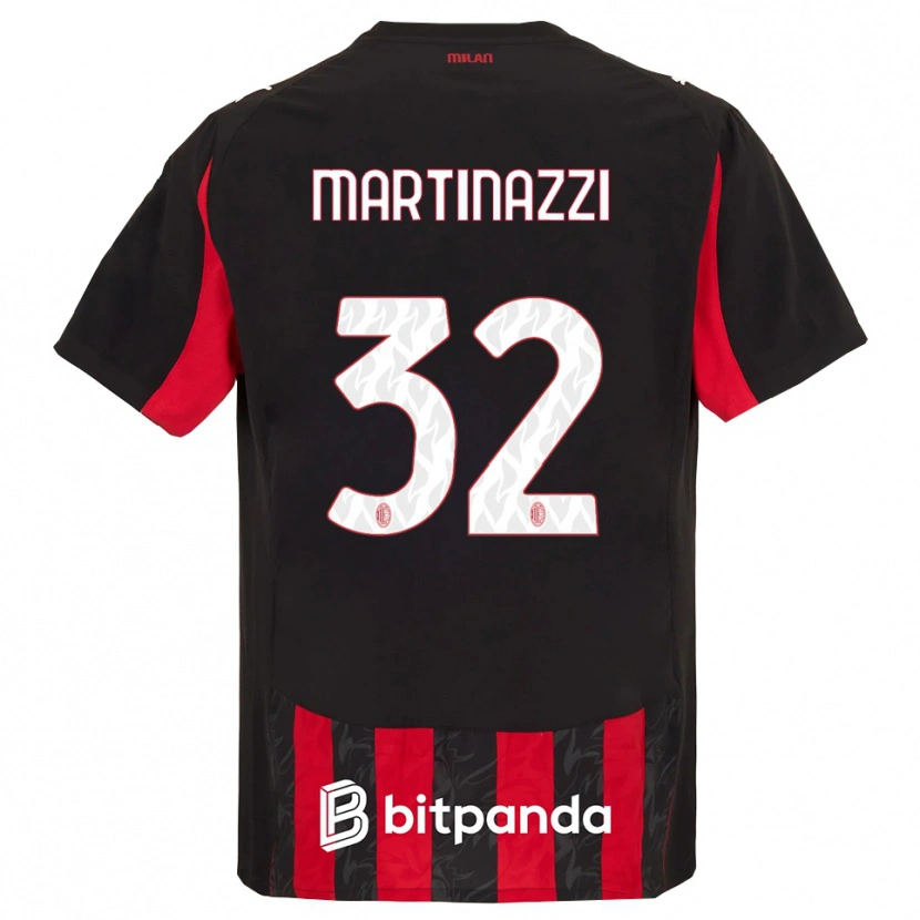 Danxen Men Luca Martinazzi #32 Red Black Home Jersey 2025/26 T-Shirt