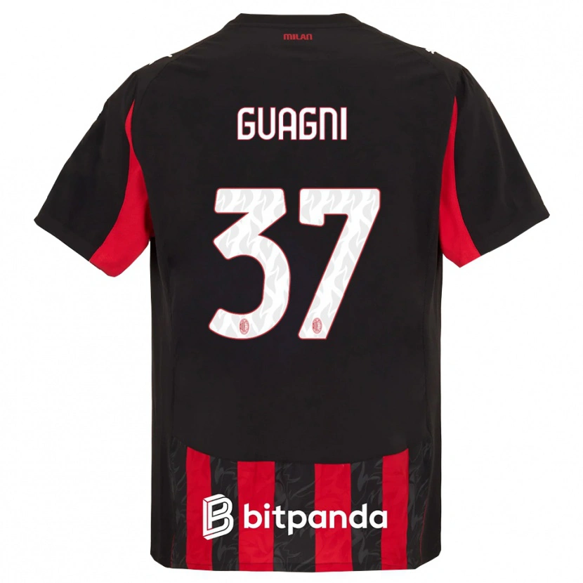 Danxen Men Alia Guagni #37 Red Black Home Jersey 2025/26 T-Shirt