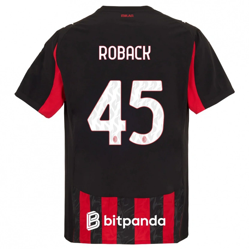 Danxen Men Emil Roback #45 Red Black Home Jersey 2025/26 T-Shirt