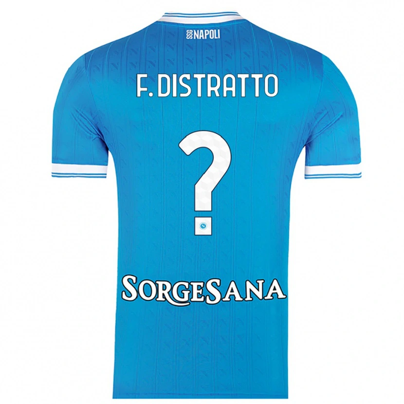 Danxen Men Francesco Distratto #0 Sky Blue White Home Jersey 2025/26 T-Shirt