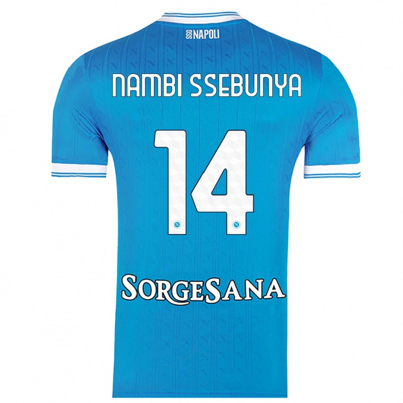 Danxen Men Violah Nambi Ssebunya #14 Sky Blue White Home Jersey 2025/26 T-Shirt
