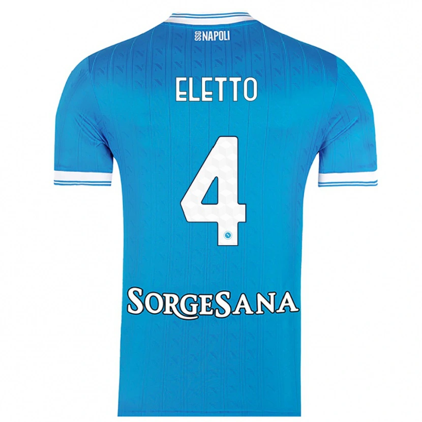 Danxen Men Francesco Eletto #4 Sky Blue White Home Jersey 2025/26 T-Shirt