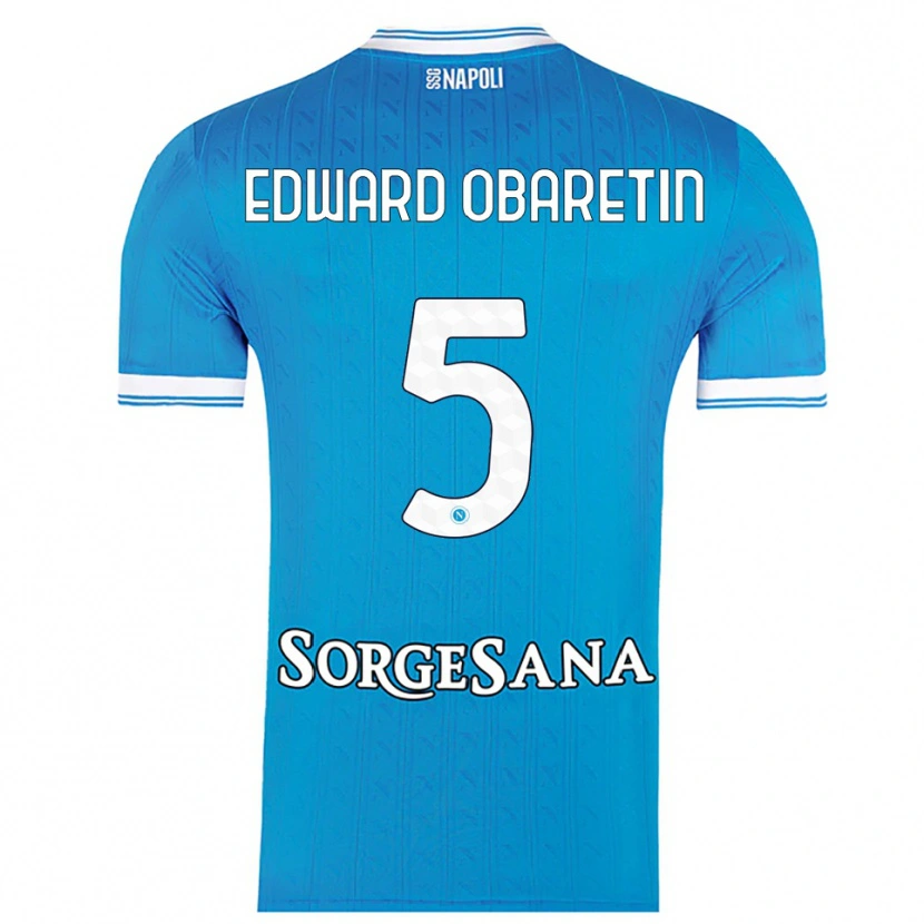 Danxen Men Nosa Edward Obaretin #5 Sky Blue White Home Jersey 2025/26 T-Shirt