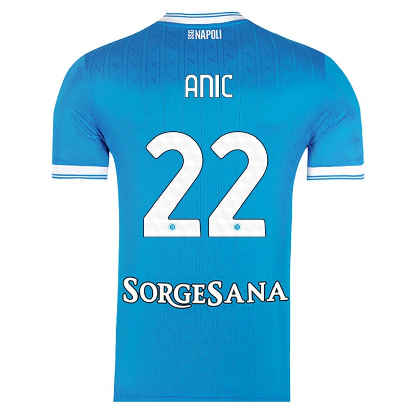 Danxen Men Ivan Anic #22 Sky Blue White Home Jersey 2025/26 T-Shirt
