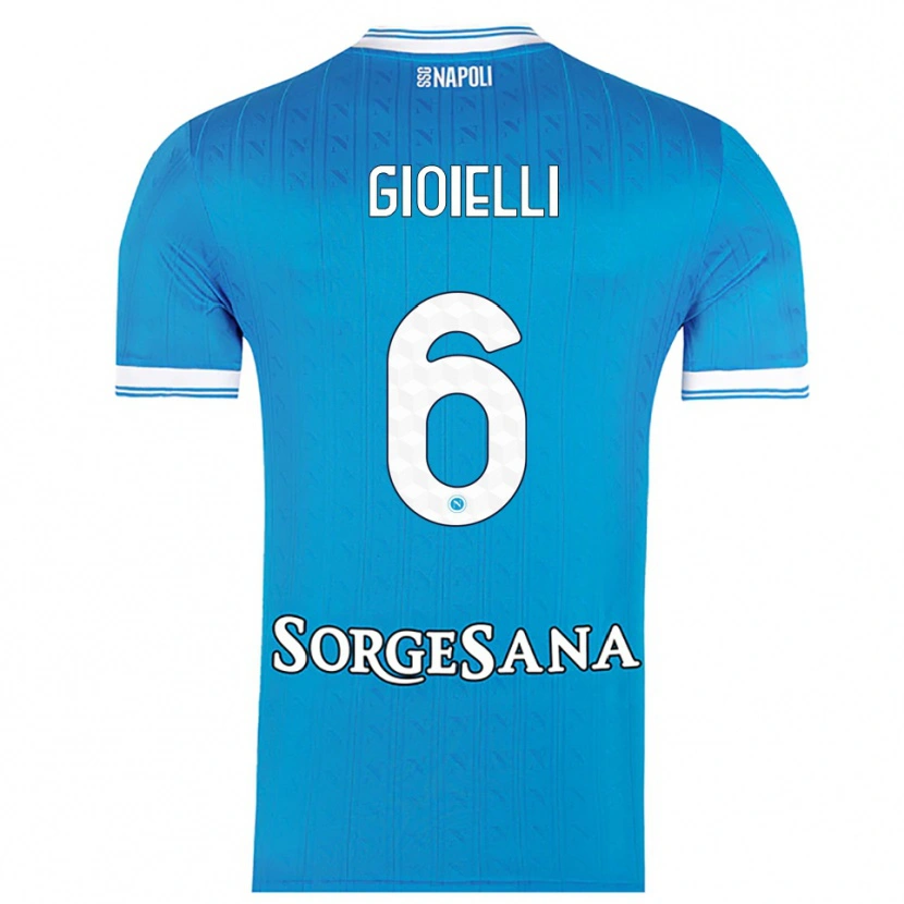 Danxen Men Francesco Pio Gioielli #6 Sky Blue White Home Jersey 2025/26 T-Shirt