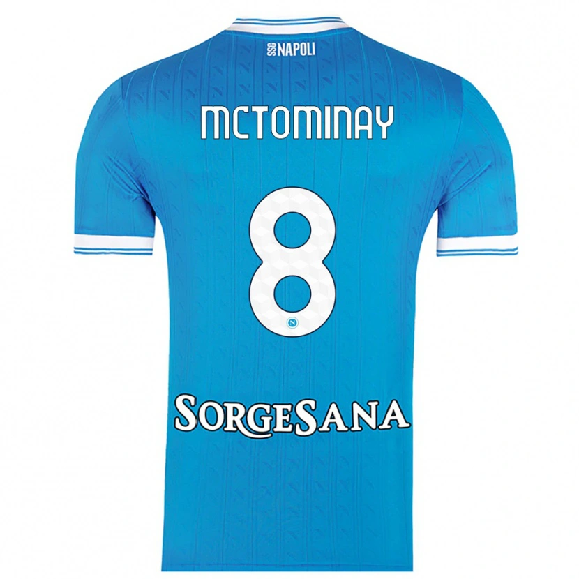 Danxen Men Scott Mctominay #8 Sky Blue White Home Jersey 2025/26 T-Shirt