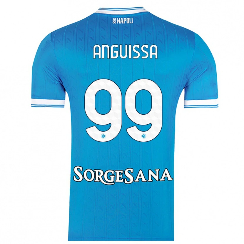Danxen Men Frank Anguissa #99 Sky Blue White Home Jersey 2025/26 T-Shirt