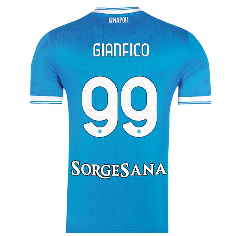Danxen Men Maria Morena Gianfico #99 Sky Blue White Home Jersey 2025/26 T-Shirt