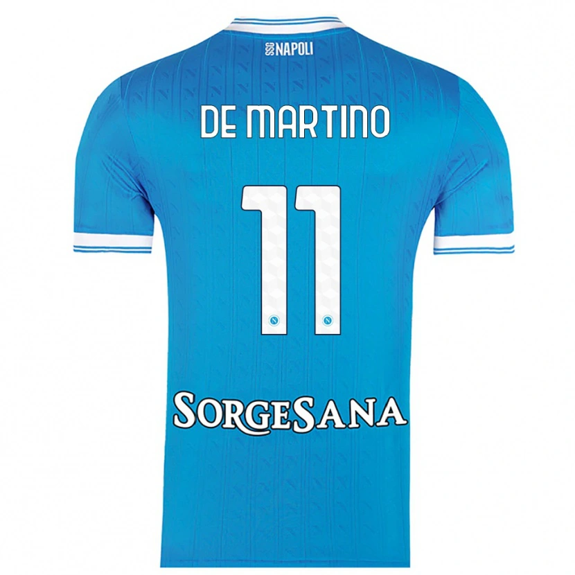 Danxen Men Giuseppe De Martino #11 Sky Blue White Home Jersey 2025/26 T-Shirt