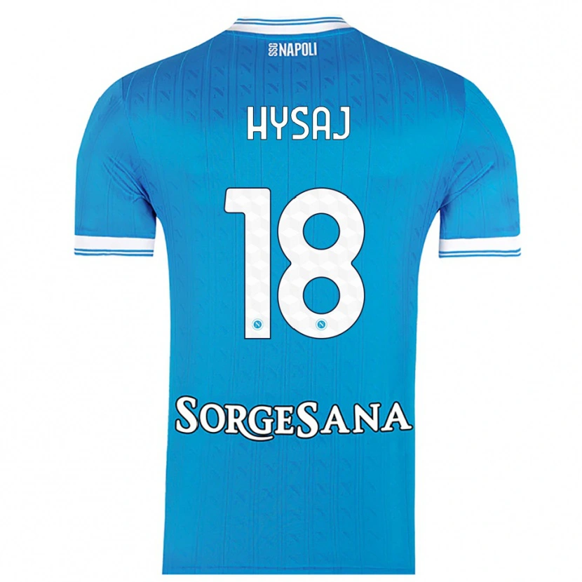 Danxen Men Daniel Hysaj #18 Sky Blue White Home Jersey 2025/26 T-Shirt