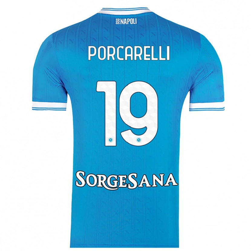 Danxen Men Maddelena Porcarelli #19 Sky Blue White Home Jersey 2025/26 T-Shirt