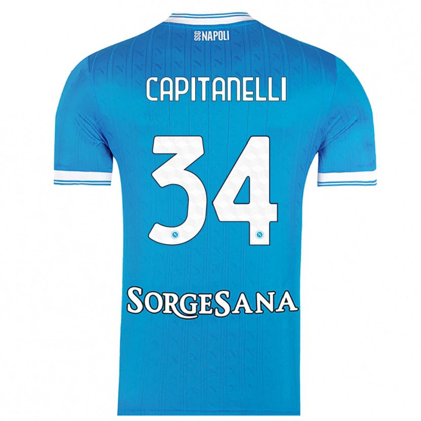 Danxen Men Ilaria Capitanelli #34 Sky Blue White Home Jersey 2025/26 T-Shirt
