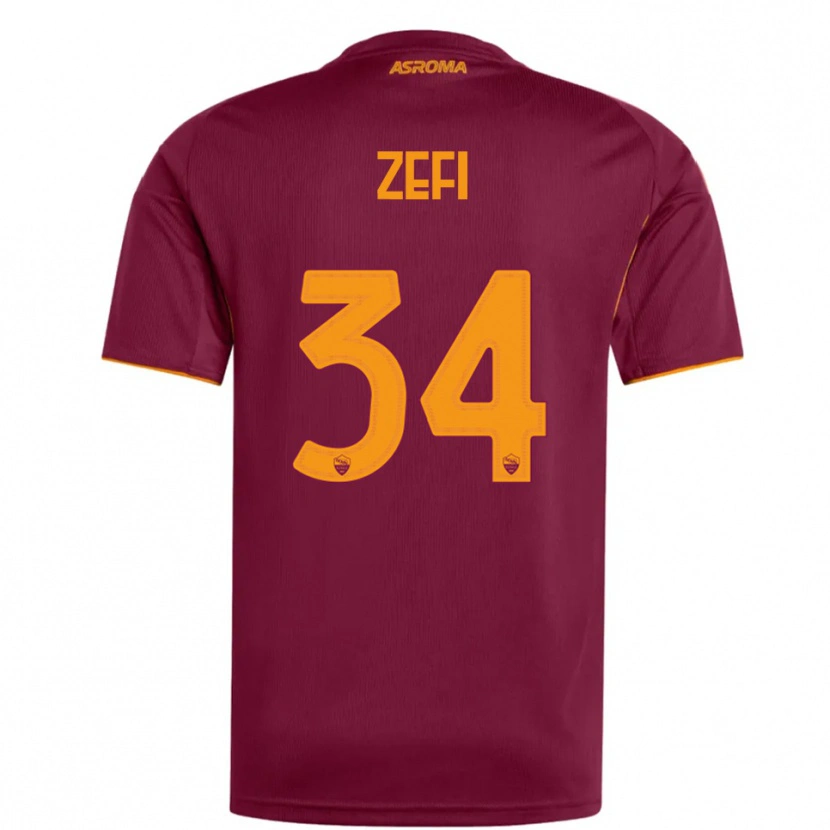 Danxen Men Kevin Zefi #34 Burgundy Orange Home Jersey 2025/26 T-Shirt