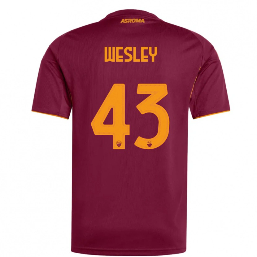 Danxen Men Wesley #43 Burgundy Orange Home Jersey 2025/26 T-Shirt