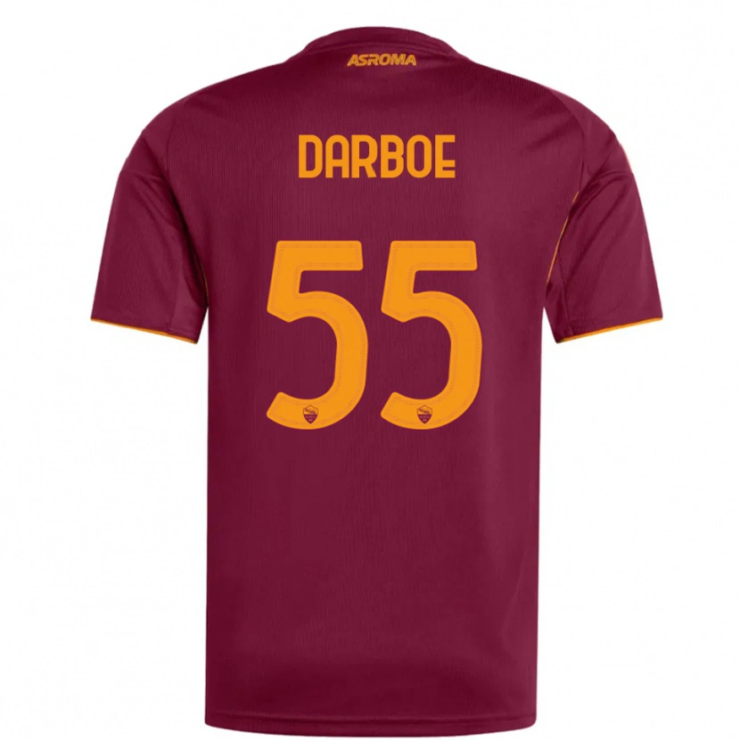 Danxen Men Ebrima Darboe #55 Burgundy Orange Home Jersey 2025/26 T-Shirt