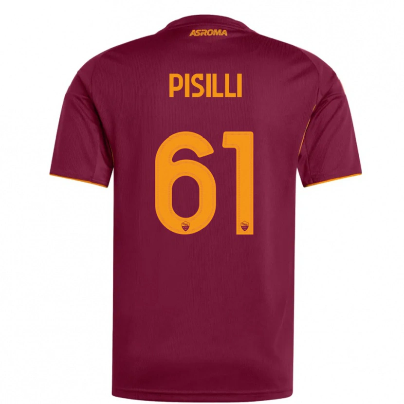 Danxen Men Niccolò Pisilli #61 Burgundy Orange Home Jersey 2025/26 T-Shirt
