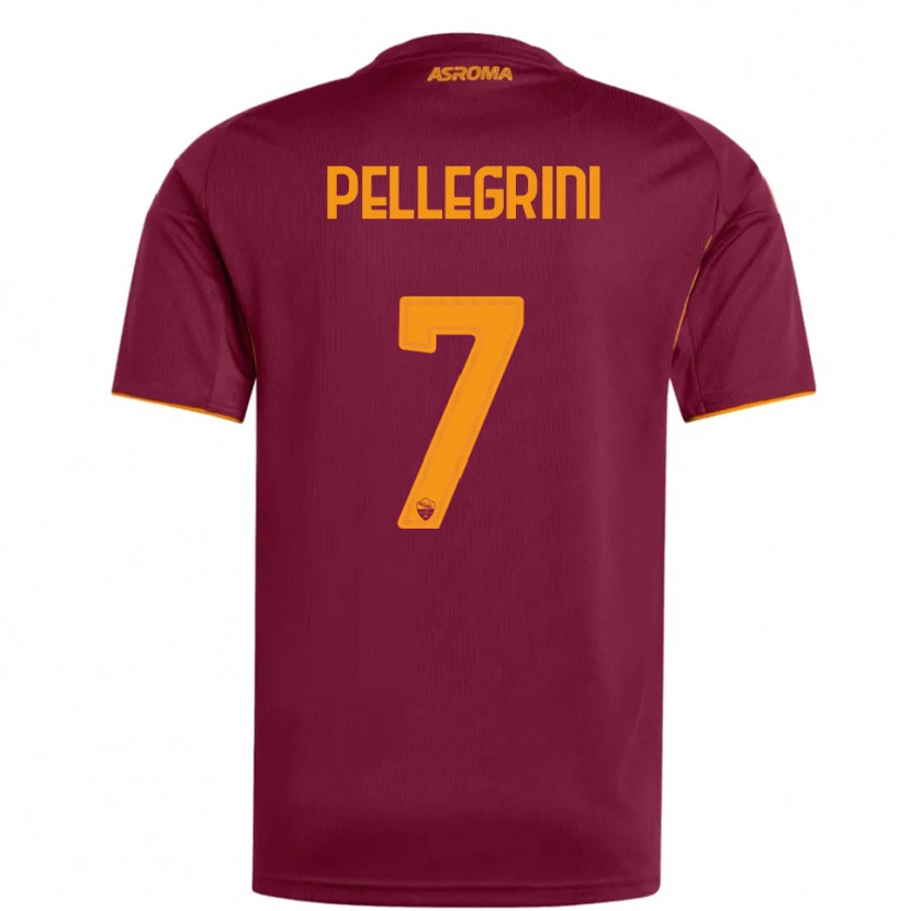 Danxen Men Lorenzo Pellegrini #7 Burgundy Orange Home Jersey 2025/26 T-Shirt