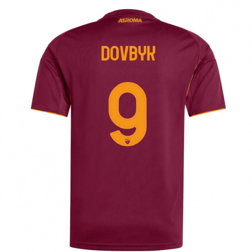 Danxen Men Artem Dovbyk #9 Burgundy Orange Home Jersey 2025/26 T-Shirt