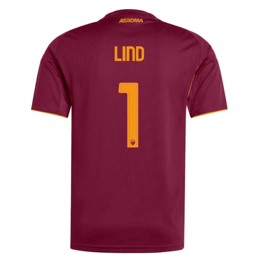 Danxen Men Emma Lind #1 Burgundy Orange Home Jersey 2025/26 T-Shirt