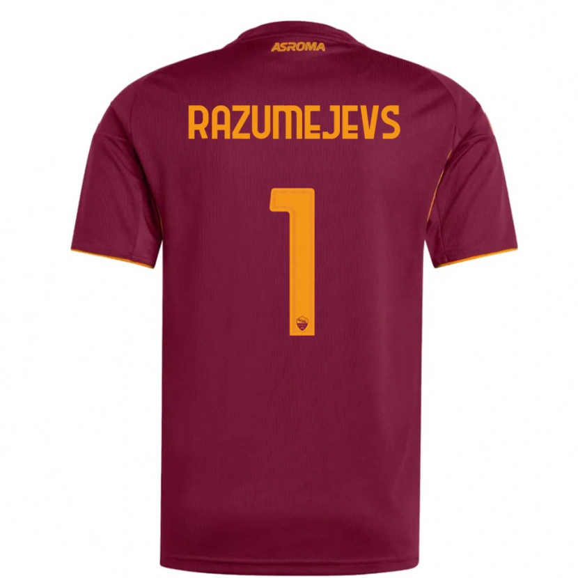 Danxen Men Vladislavs Razumejevs #1 Burgundy Orange Home Jersey 2025/26 T-Shirt