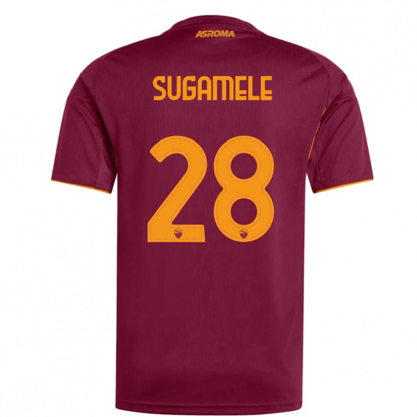 Danxen Men Alessandro Sugamele #28 Burgundy Orange Home Jersey 2025/26 T-Shirt
