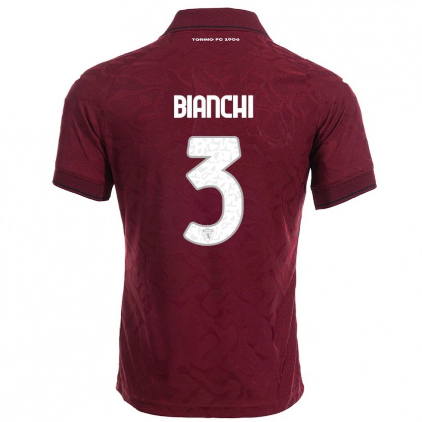 Danxen Men Riccardo Bianchi #3 Burgundy White Home Jersey 2025/26 T-Shirt
