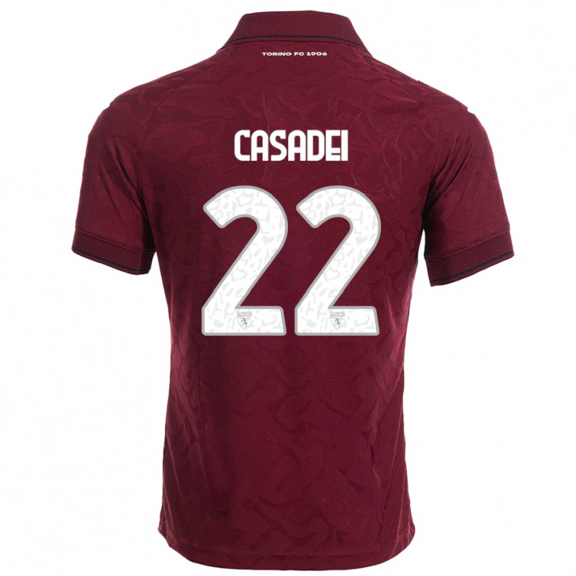 Danxen Men Cesare Casadei #22 Burgundy White Home Jersey 2025/26 T-Shirt