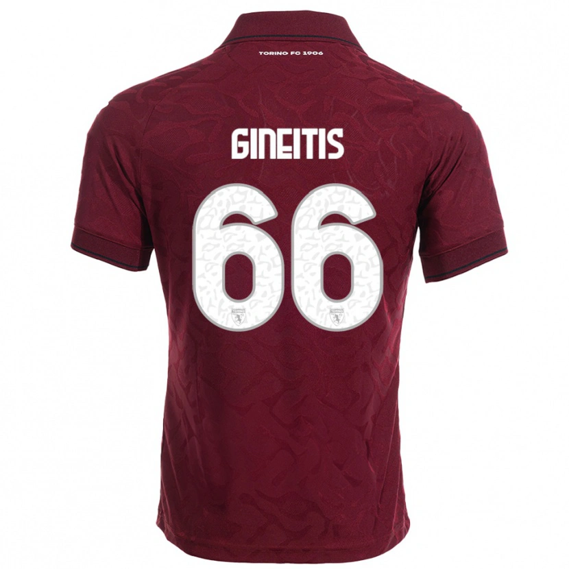 Danxen Men Gvidas Gineitis #66 Burgundy White Home Jersey 2025/26 T-Shirt