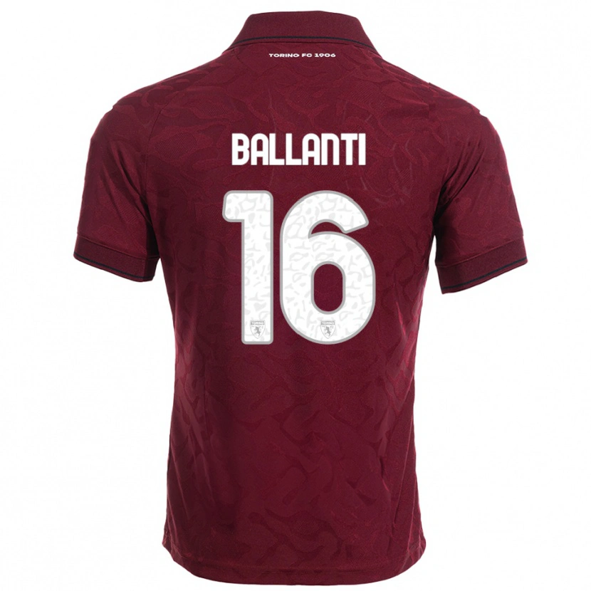 Danxen Men Andrea Ballanti #16 Burgundy White Home Jersey 2025/26 T-Shirt