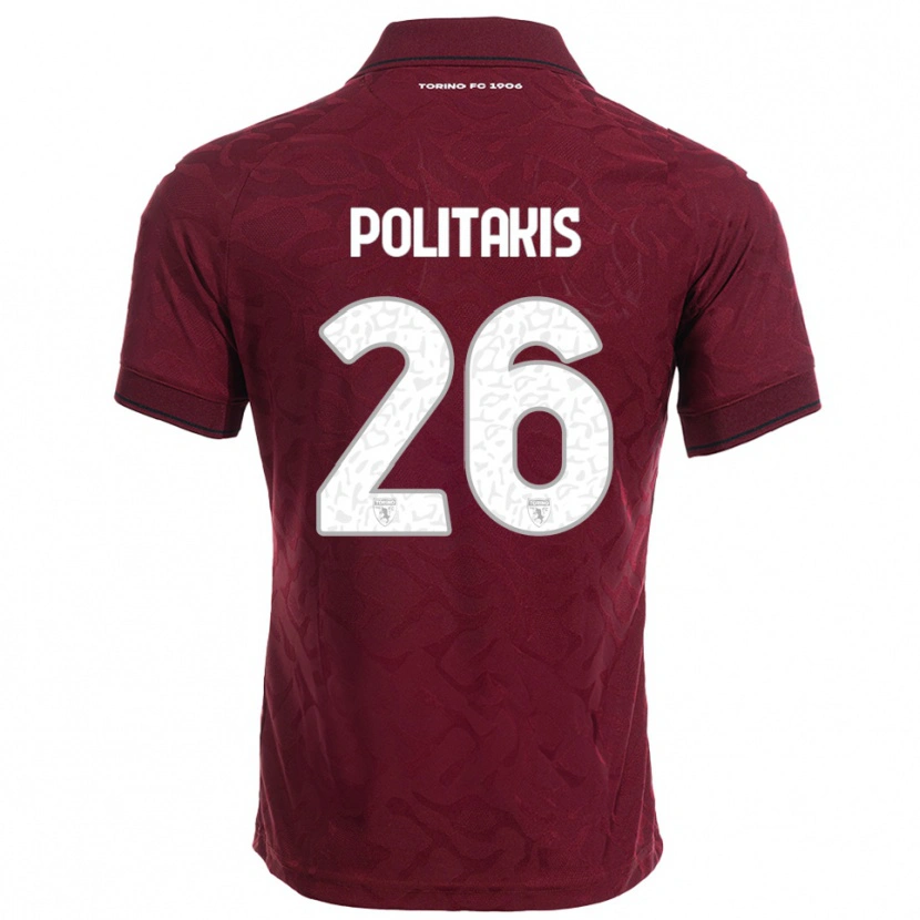 Danxen Men Grigorios Politakis #26 Burgundy White Home Jersey 2025/26 T-Shirt