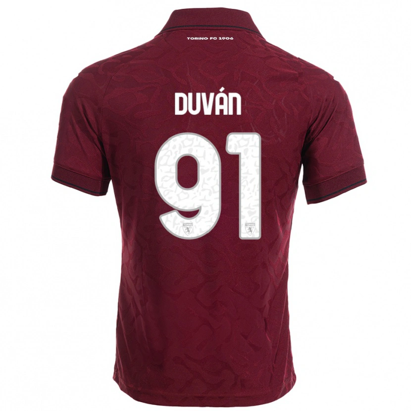 Danxen Men Duván Zapata #91 Burgundy White Home Jersey 2025/26 T-Shirt