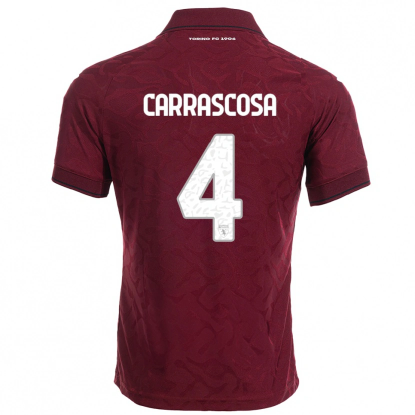 Danxen Men Manuel Carrascosa #4 Burgundy White Home Jersey 2025/26 T-Shirt