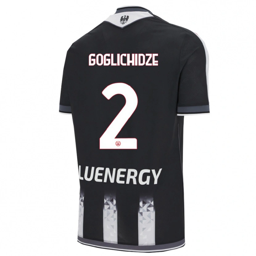 Danxen Men Saba Goglichidze #2 Black White Home Jersey 2025/26 T-Shirt