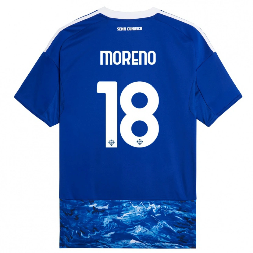 Danxen Men Alberto Moreno #18 Blue White Home Jersey 2025/26 T-Shirt