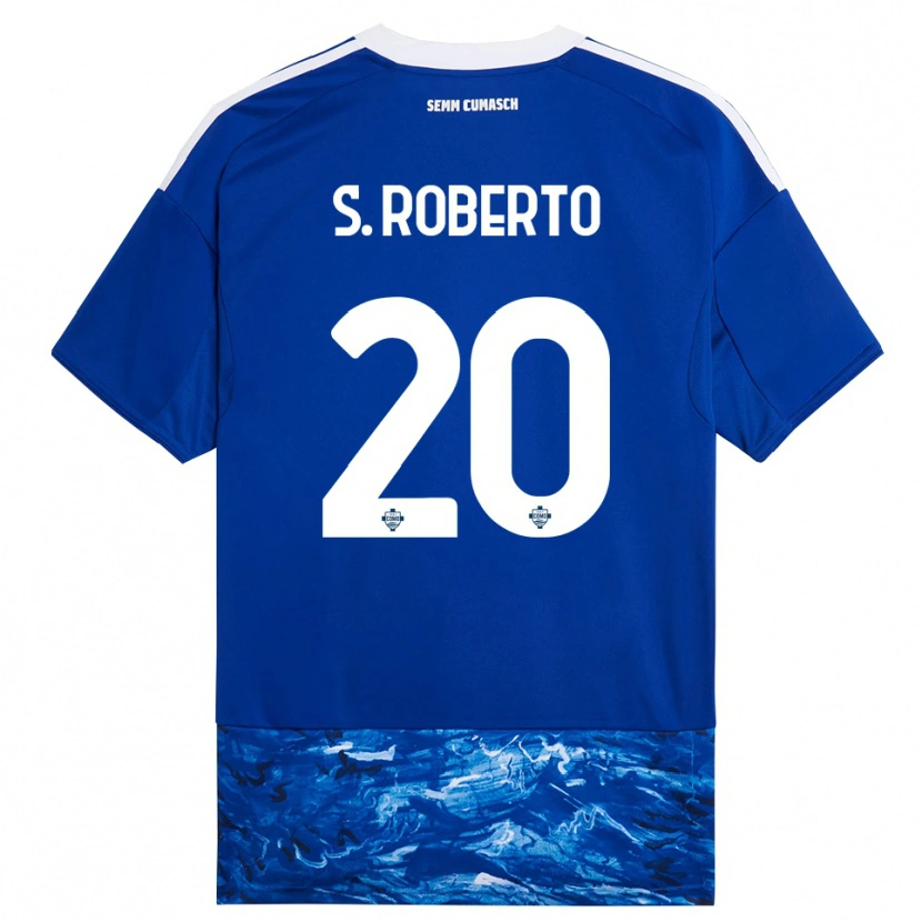 Danxen Men Sergi Roberto #20 Blue White Home Jersey 2025/26 T-Shirt