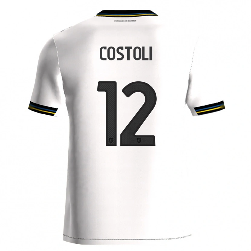 Danxen Men Luca Costoli #12 White Black Home Jersey 2025/26 T-Shirt