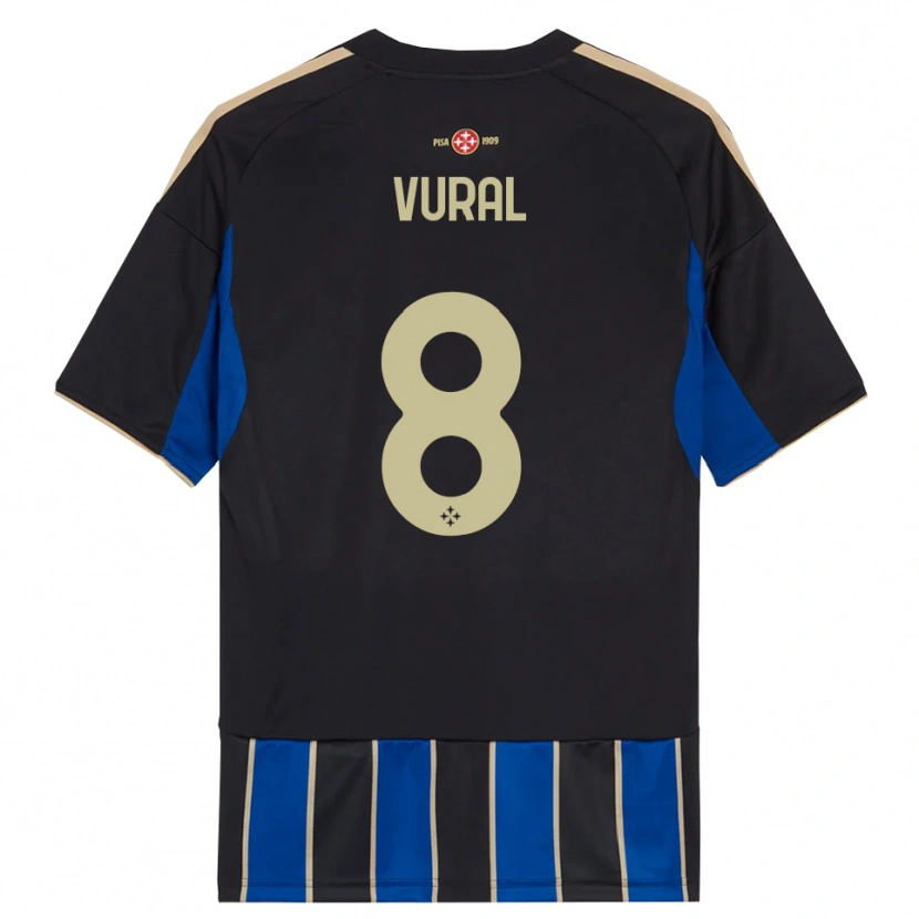 Danxen Men İsak Vural #8 Black Blue Home Jersey 2025/26 T-Shirt