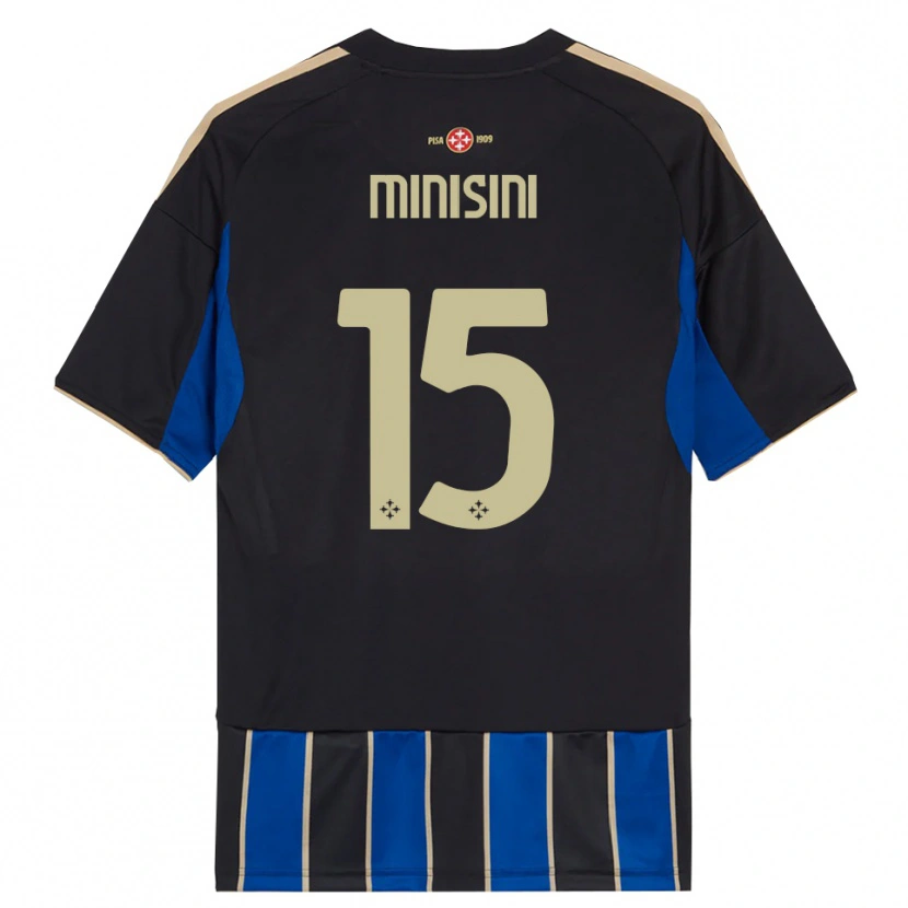 Danxen Men Niccolò Minisini #15 Black Blue Home Jersey 2025/26 T-Shirt