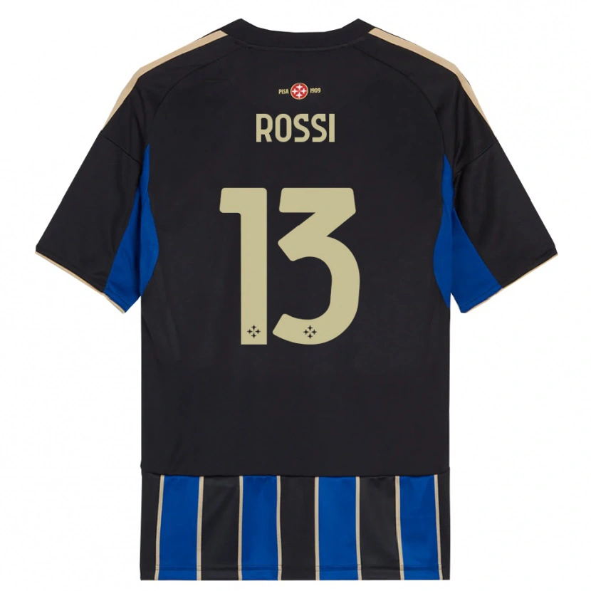 Danxen Men Francesco Rossi #13 Black Blue Home Jersey 2025/26 T-Shirt
