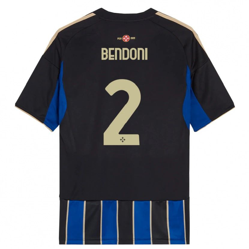 Danxen Men Marco Bendoni #2 Black Blue Home Jersey 2025/26 T-Shirt