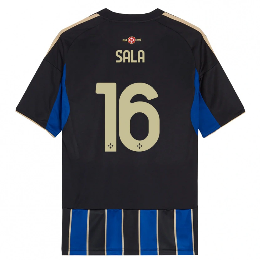 Danxen Men Mattia Sala #16 Black Blue Home Jersey 2025/26 T-Shirt