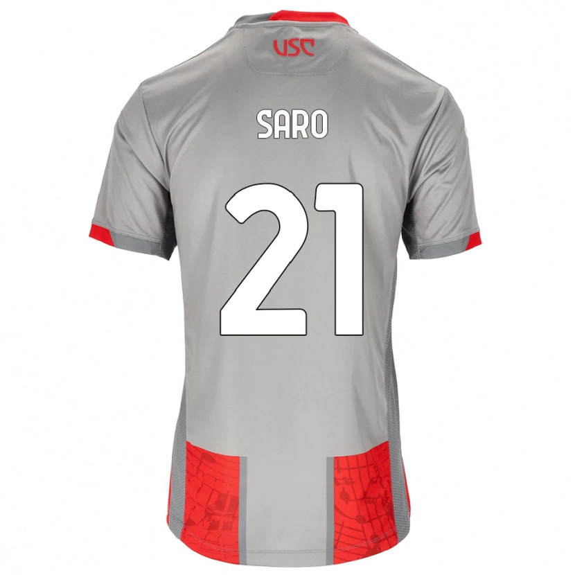 Danxen Men Gianluca Saro #21 Red Gray Home Jersey 2025/26 T-Shirt
