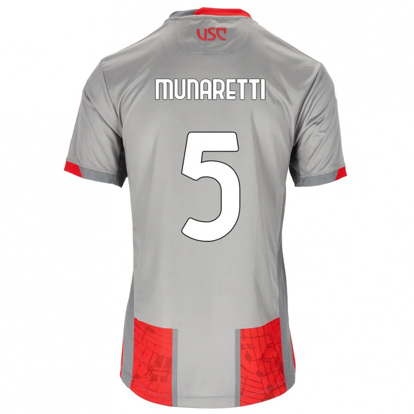 Danxen Men Luca Munaretti #5 Red Gray Home Jersey 2025/26 T-Shirt