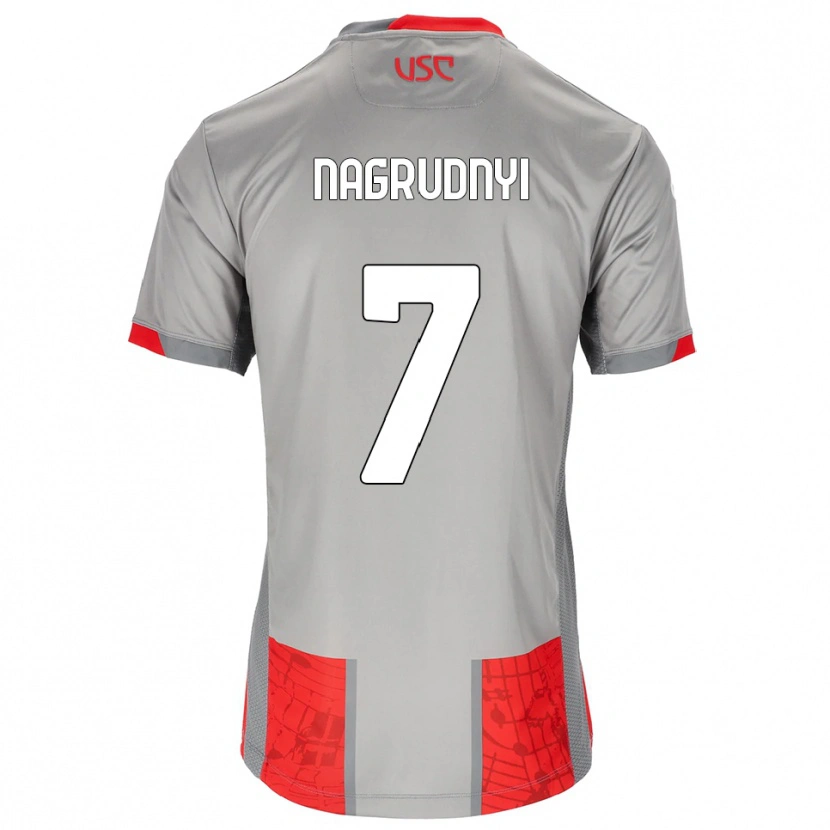 Danxen Men Vladyslav Nagrudnyi #7 Red Gray Home Jersey 2025/26 T-Shirt