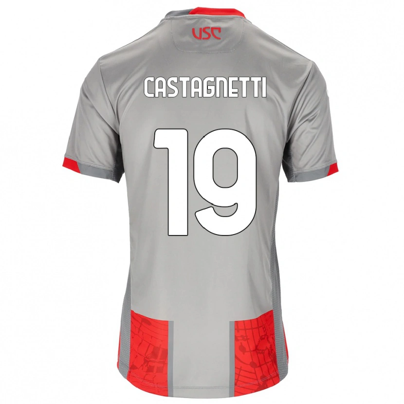 Danxen Men Michele Castagnetti #19 Red Gray Home Jersey 2025/26 T-Shirt