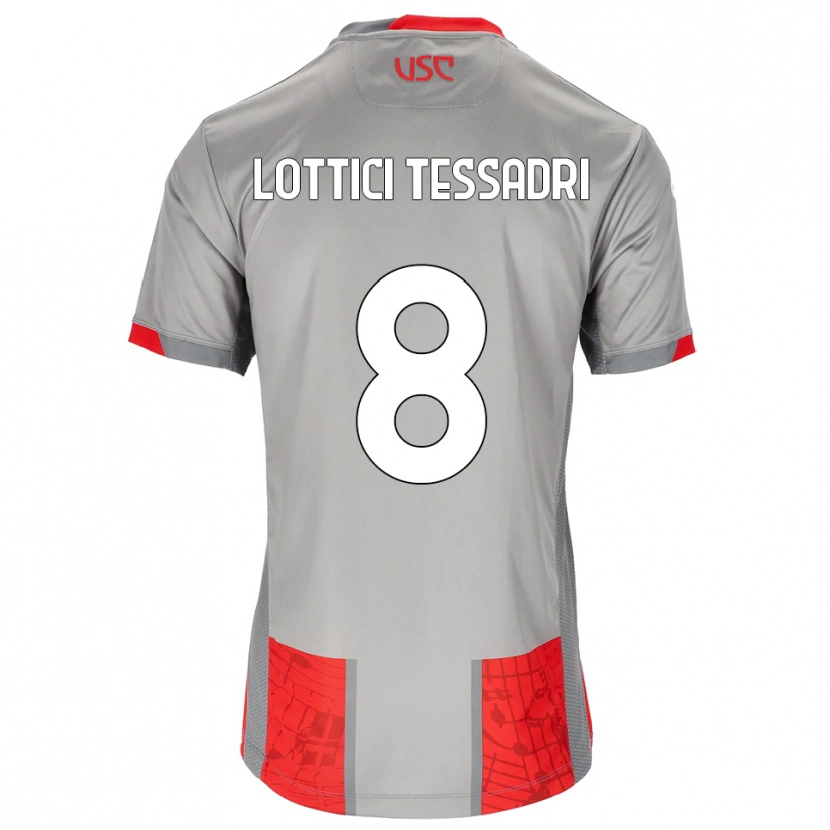 Danxen Men Simone Lottici Tessadri #8 Red Gray Home Jersey 2025/26 T-Shirt