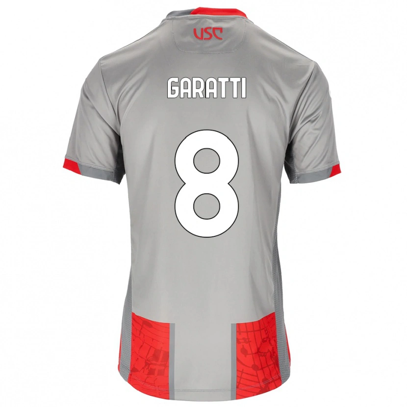 Danxen Men Davide Garatti #8 Red Gray Home Jersey 2025/26 T-Shirt